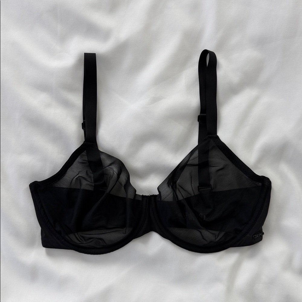 SKIMS Black Sheer Bra